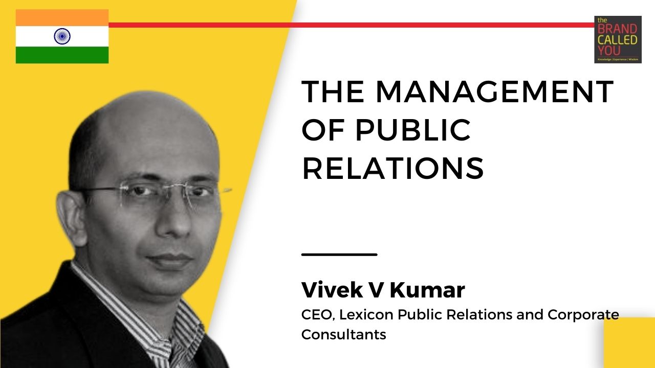 Vivek V Kumar, CEO, Lexicon Public Relations and Corporate Consultants