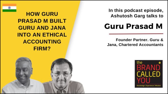 Guru Prasad is the Founder Partner of Guru & Jana, Chartered Accountants. 
He is the author of two books, ‘God in the Boardroom’ and ‘Banter Beyond the Buck.’